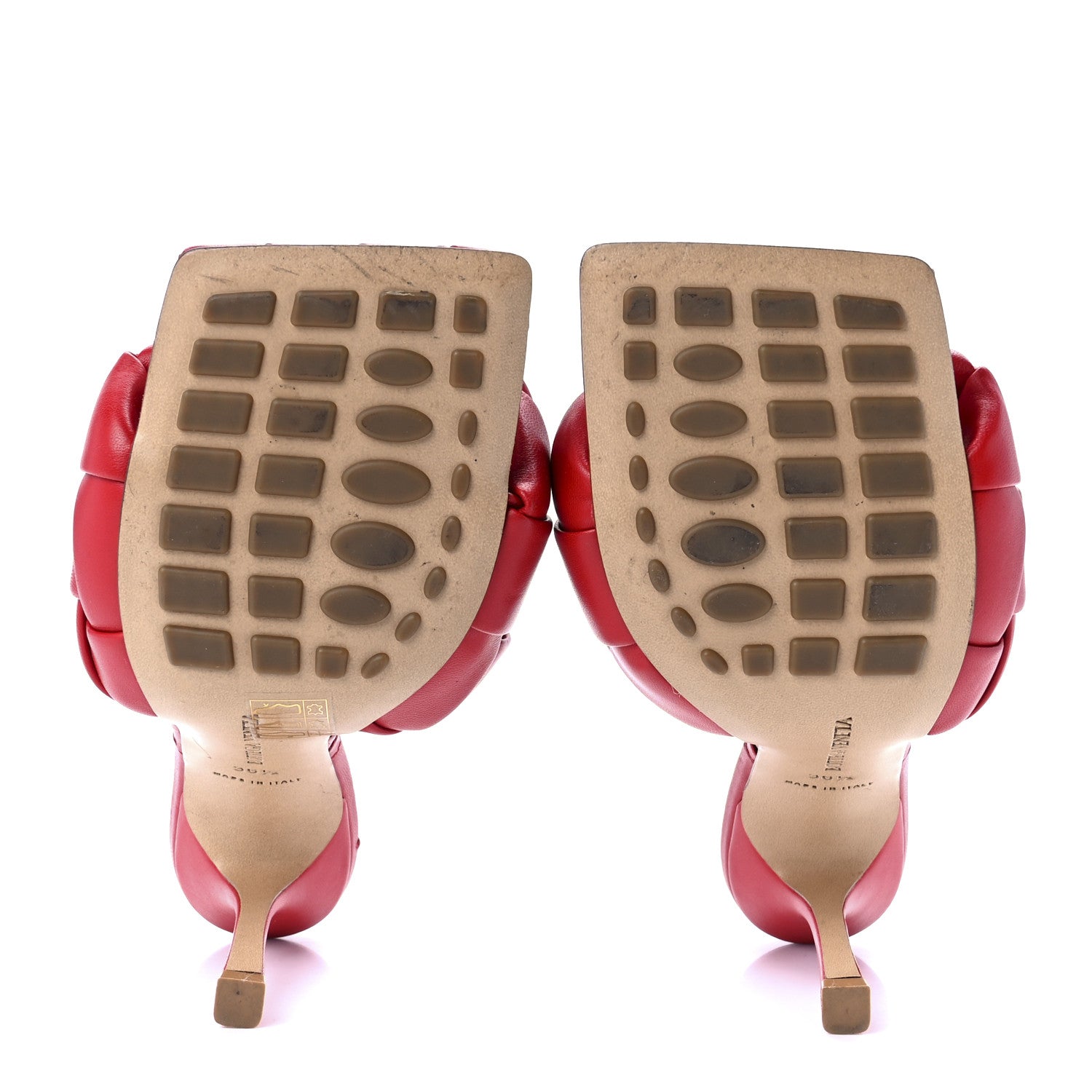 Bottega Veneta Nappa Maxi Intrecciato Lido 90mm Mule Sandals 36.5 Bright Red 5 of 7