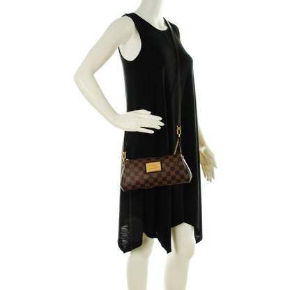 Louis Vuitton Damier Ebene Eva Clutch 2 of 8