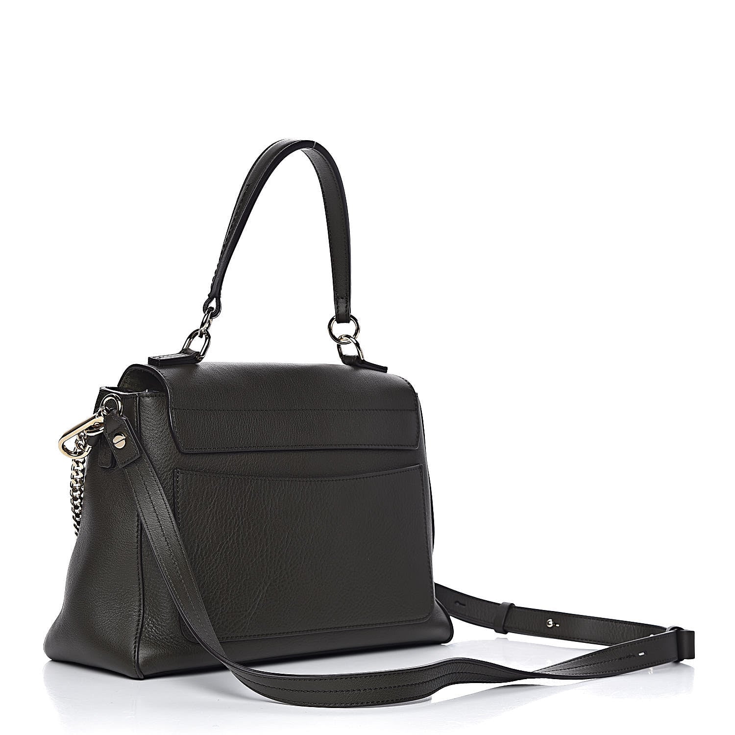 Chloe Calfskin Small Faye Day Shoulder Bag Deep Forest 3 of 9