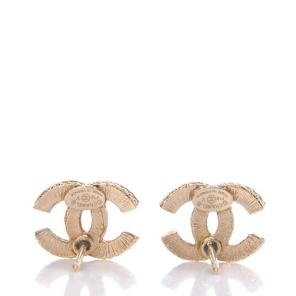 Chanel Crystal CC Earrings Light Gold 3 of 7