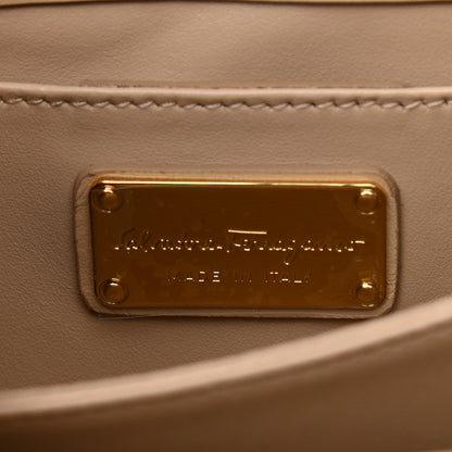 Salvatore Ferragamo Calfskin Thalia Flap Shoulder Bag Macadamia 6 of 11