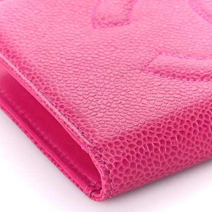 Chanel Caviar Timeless CC French Wallet Dark Pink 11 of 13