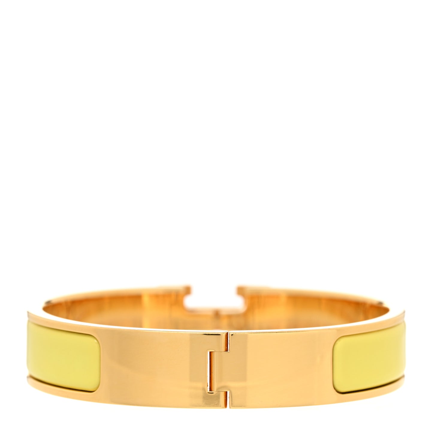 Enamel Narrow Clic Clac H Bracelet PM Jaune D'Or