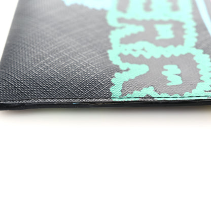 Burberry Coated Canvas Graffiti Print Zip Pouch Black 10 of 10