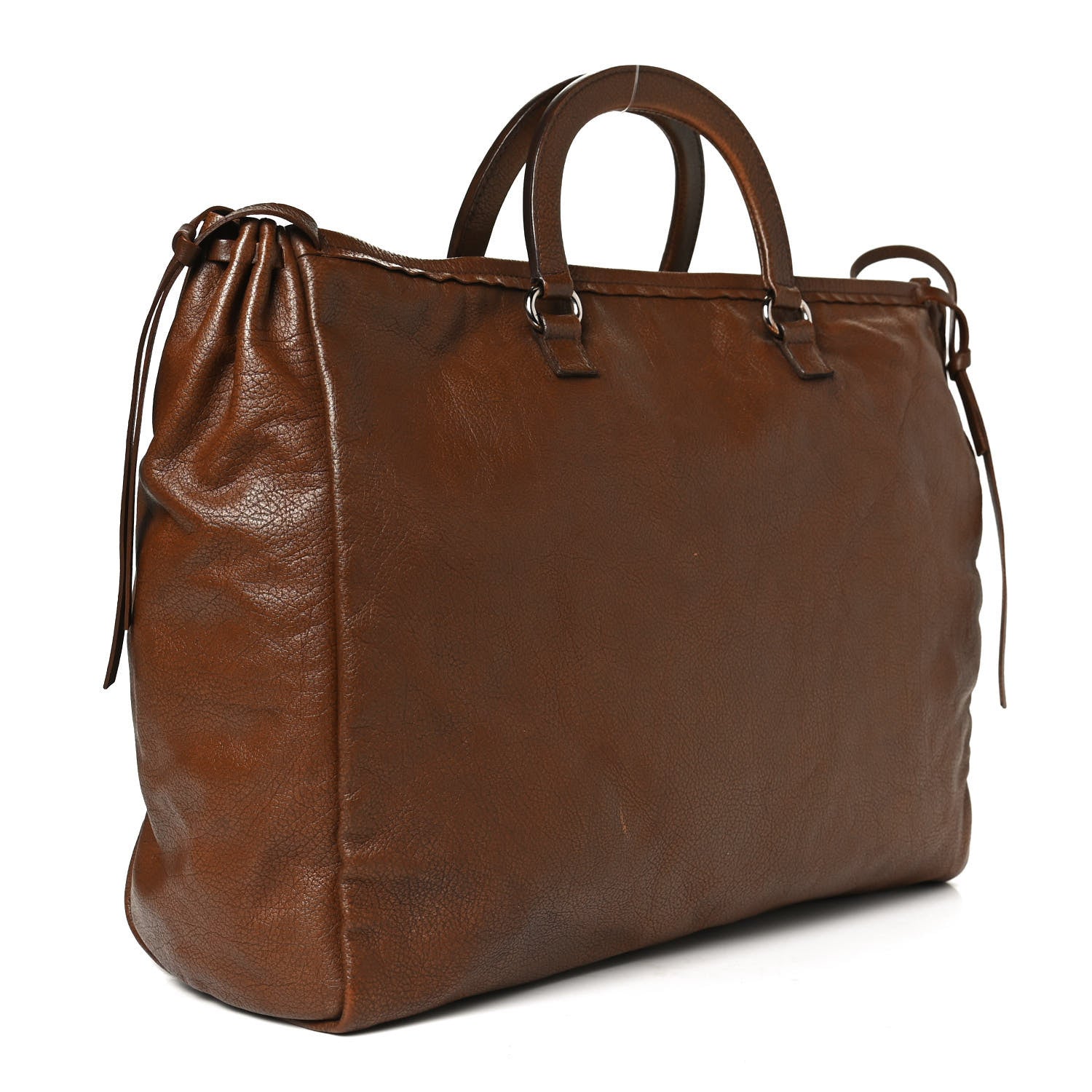 Prada Vitello Daino Top Handle Tote Brown 2 of 11