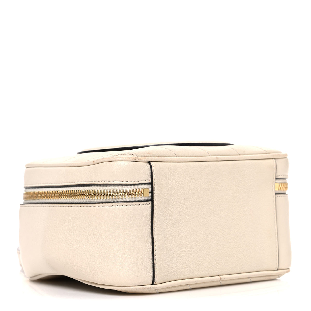 Gucci Sakai Be Green Calfskin Diagonal Stitched Blondie Top Handle Bag Mystic White 4 of 12