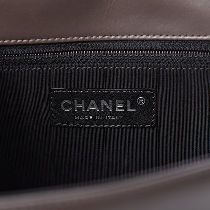 Chanel Glazed Calfskin Large Boy Flap Black Brown 6 of 11
