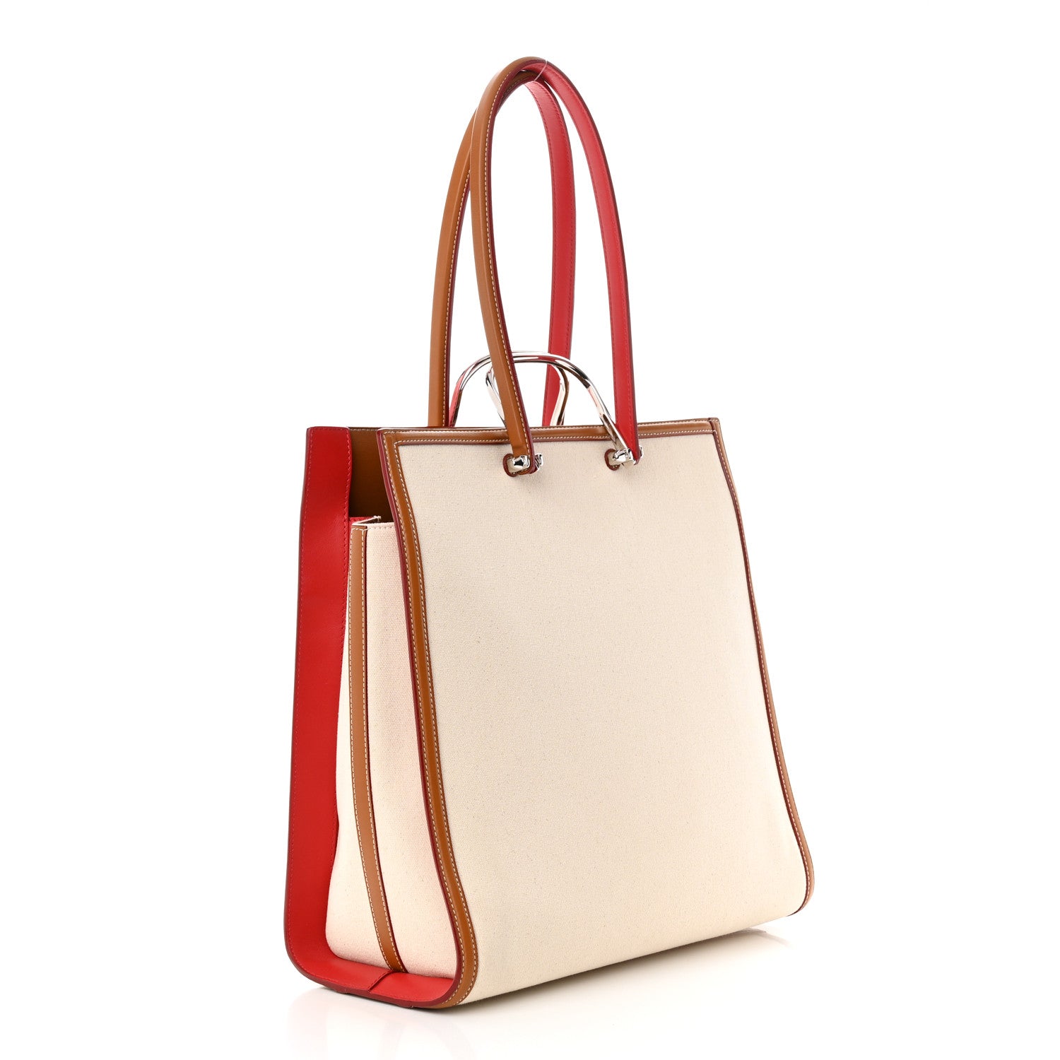 Alexander McQueen Canvas The Tall Story Shoulder Bag Natural Tan 3 of 10