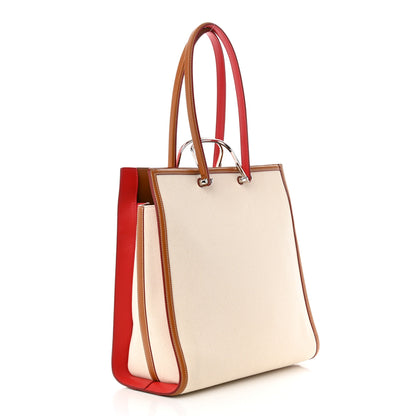 Alexander McQueen Canvas The Tall Story Shoulder Bag Natural Tan 3 of 10