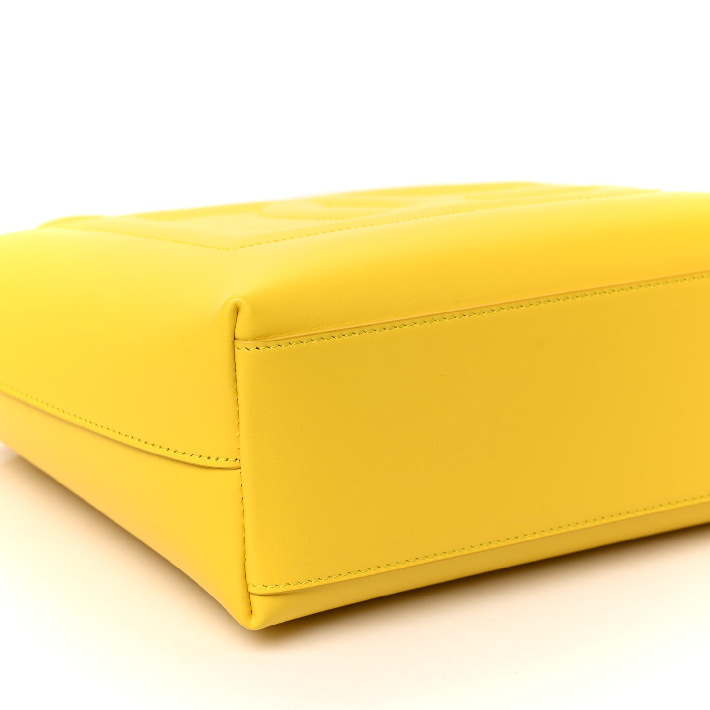 Calfskin Small DG Logo Shopper Tote Yellow