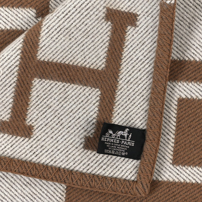 Hermes Wool Cashmere Avalon Blanket Ecru Camel 3 of 3