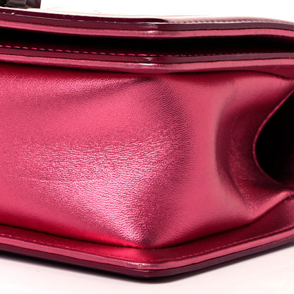 Chanel Metallic Patent Calfskin Quilted Small Boy Flap Pink 10 of 14
