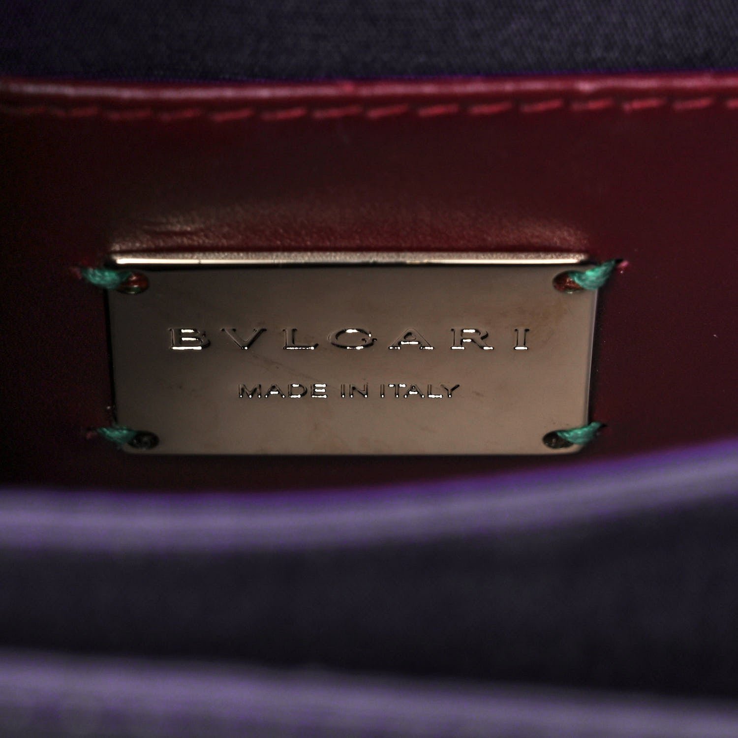 Bulgari Calfskin Galuchat Serpenti Forever Crossbody Plum 6 of 15