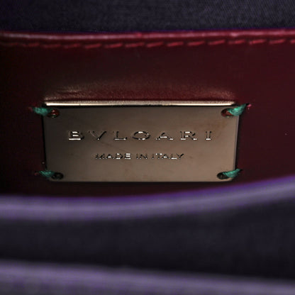 Bulgari Calfskin Galuchat Serpenti Forever Crossbody Plum 6 of 15