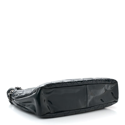 Chanel Patent Quilted Timeless CC Soft Tote Blue 4 of 10