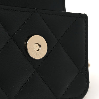 Chanel Goatskin Quilted Airpods Pro Case Belt Black 13 of 16