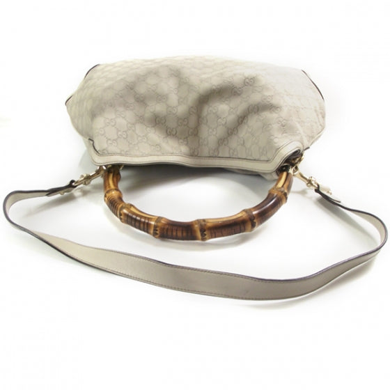 Gucci Guccissima Peggy Bamboo Top Handle Bag Ivory 6 of 11