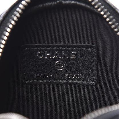 Chanel Iridescent Caviar Quilted Zip Around Classic Coin Purse Black 5 of 7