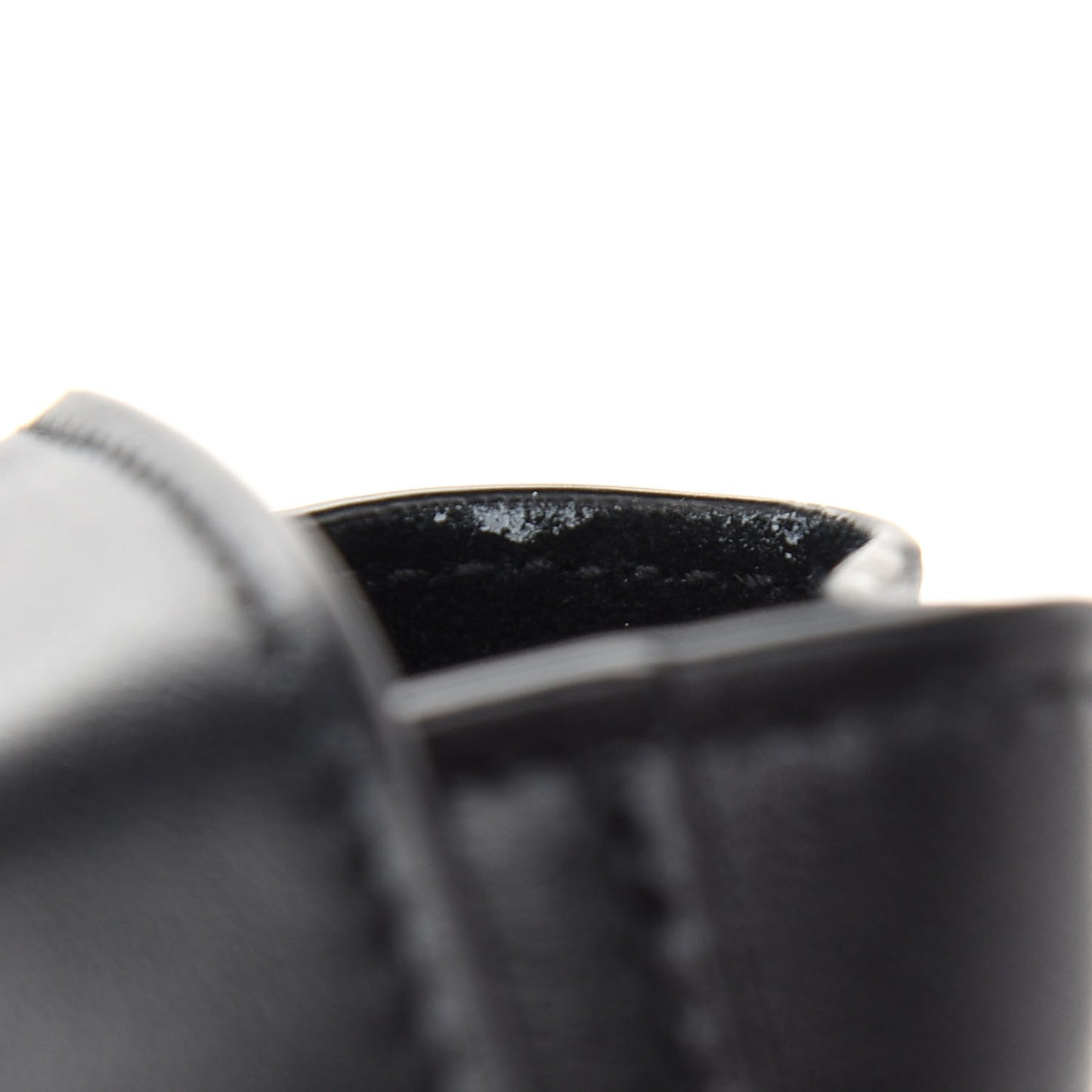 Smooth Calfskin Suede Medium Reversible Monogram Kate Satchel Black