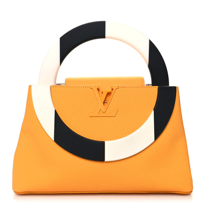 Louis Vuitton Taurillon Daniel Buren Artycapucines MM Orange White 1 of 12
