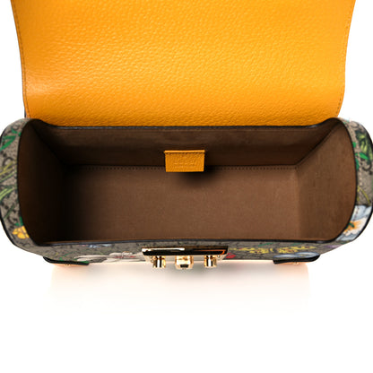 Gucci GG Supreme Monogram Flora Small Padlock Bamboo Shoulder Bag Beige Multicolor Crop 5 of 10