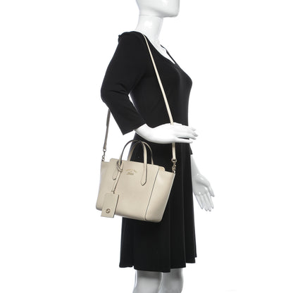 Gucci Dollar Calfskin Mini Swing Top Handle Bag Mystic White 2 of 6