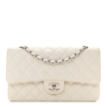 Chanel Caviar Quilted Medium Double Flap White 1 of 12