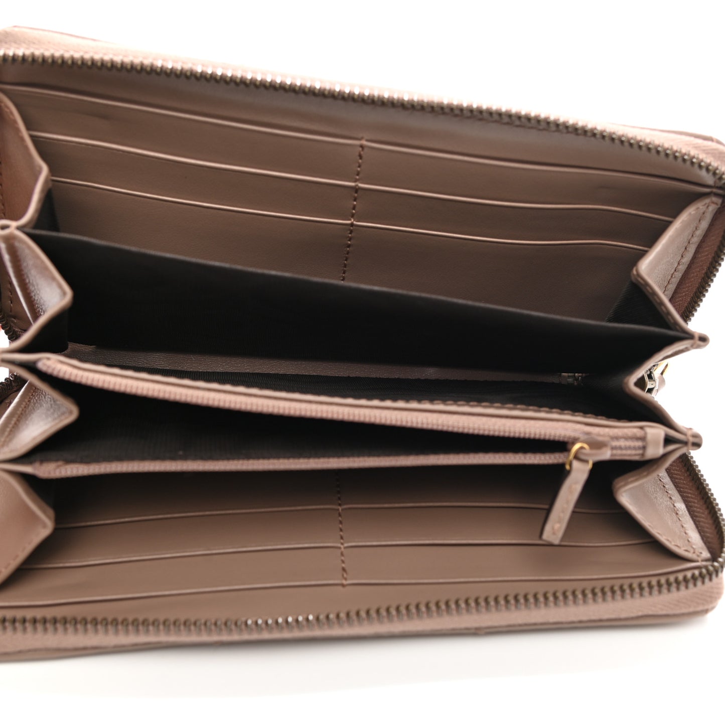 Calfskin Matelasse GG Marmont Zip Around Wallet Porcelain Rose