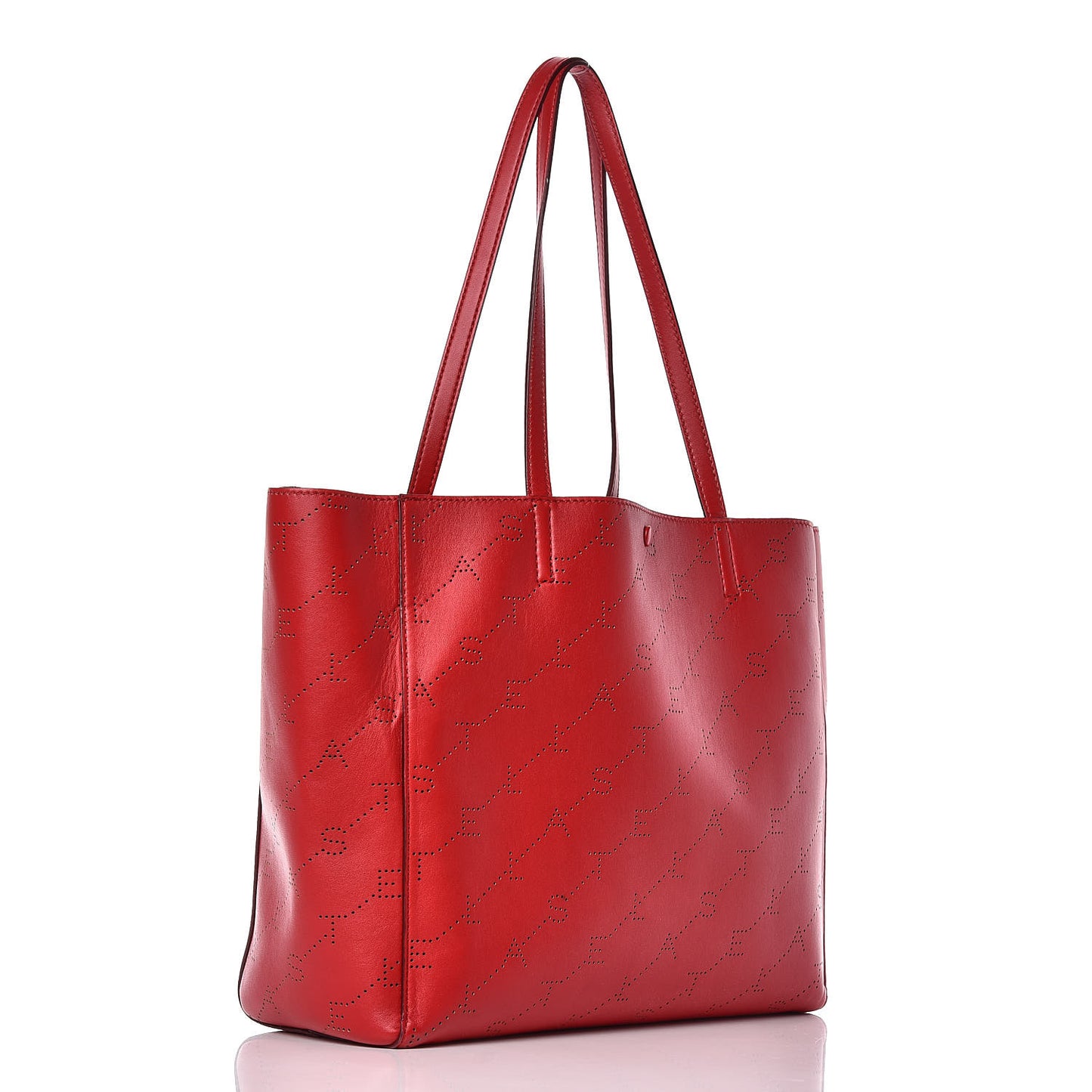 Eco Alter Nappa Perforated Logo Tote Red