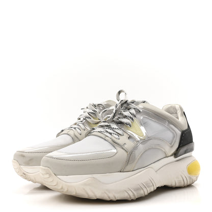 Fendi PVC Vitello Nappato Rete Womens Fancy Sneakers 39 Vetro Ghianda White 4 of 8