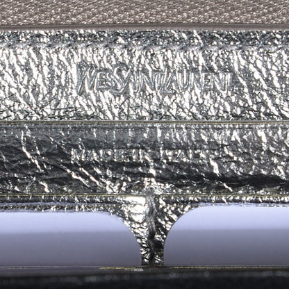 Saint Laurent Metallic Calfskin Belle De Jour Zip Around Wallet Moon 5 of 14