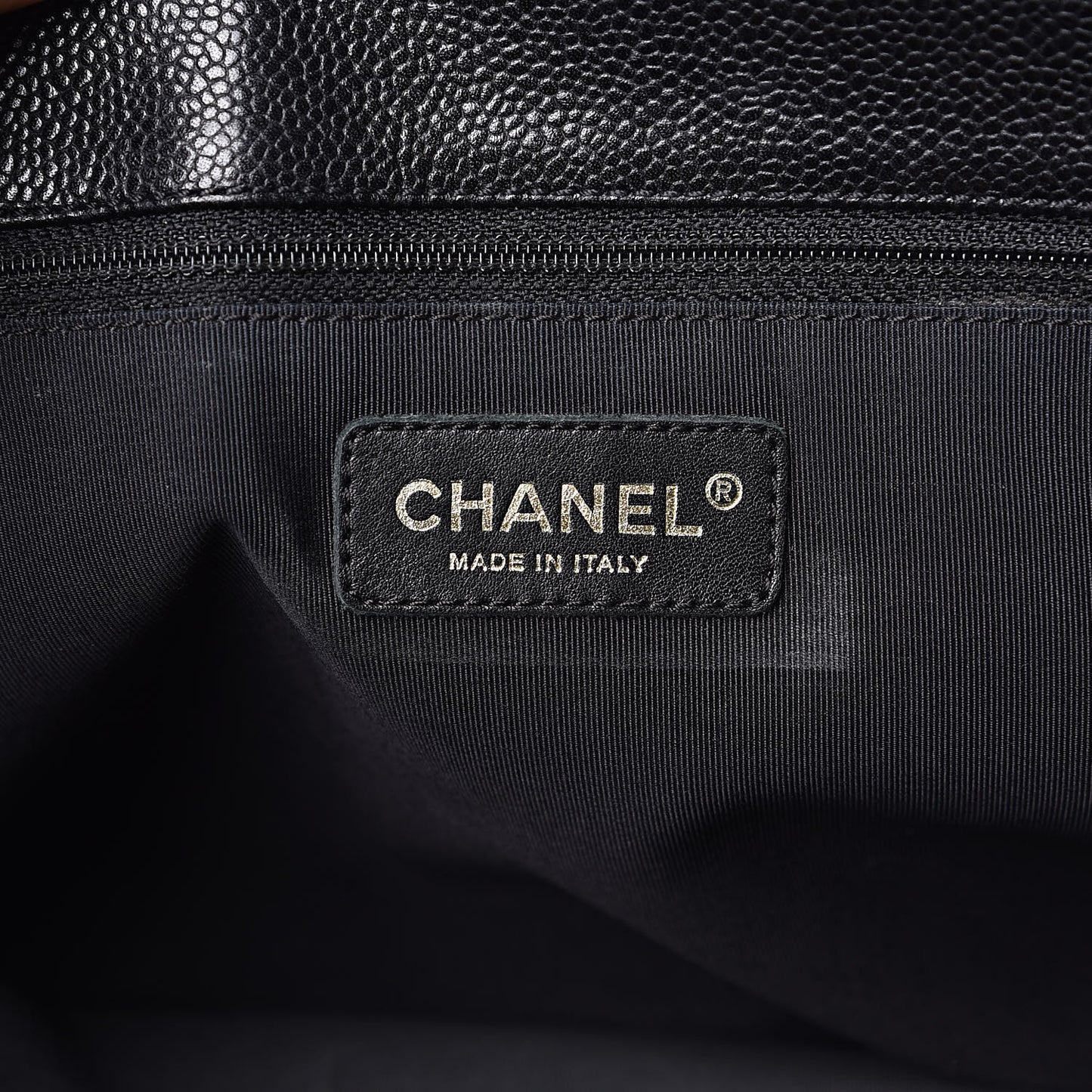Caviar Quilted Grand Shopping Tote GST Black