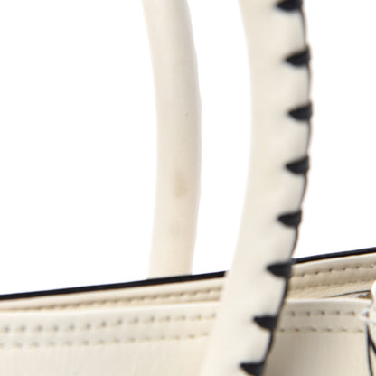 Alexander McQueen Calfskin Whipstitch Folk Tote White 14 of 22