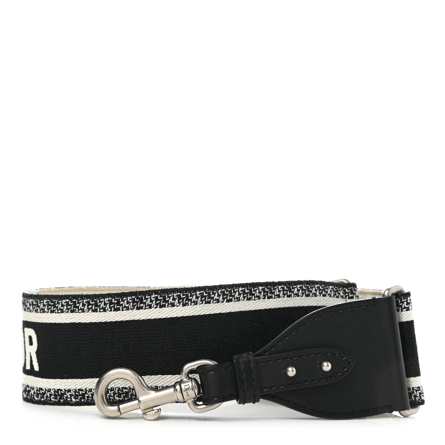 Christian Dior Canvas Embroidered Shoulder Strap Black 1 of 5