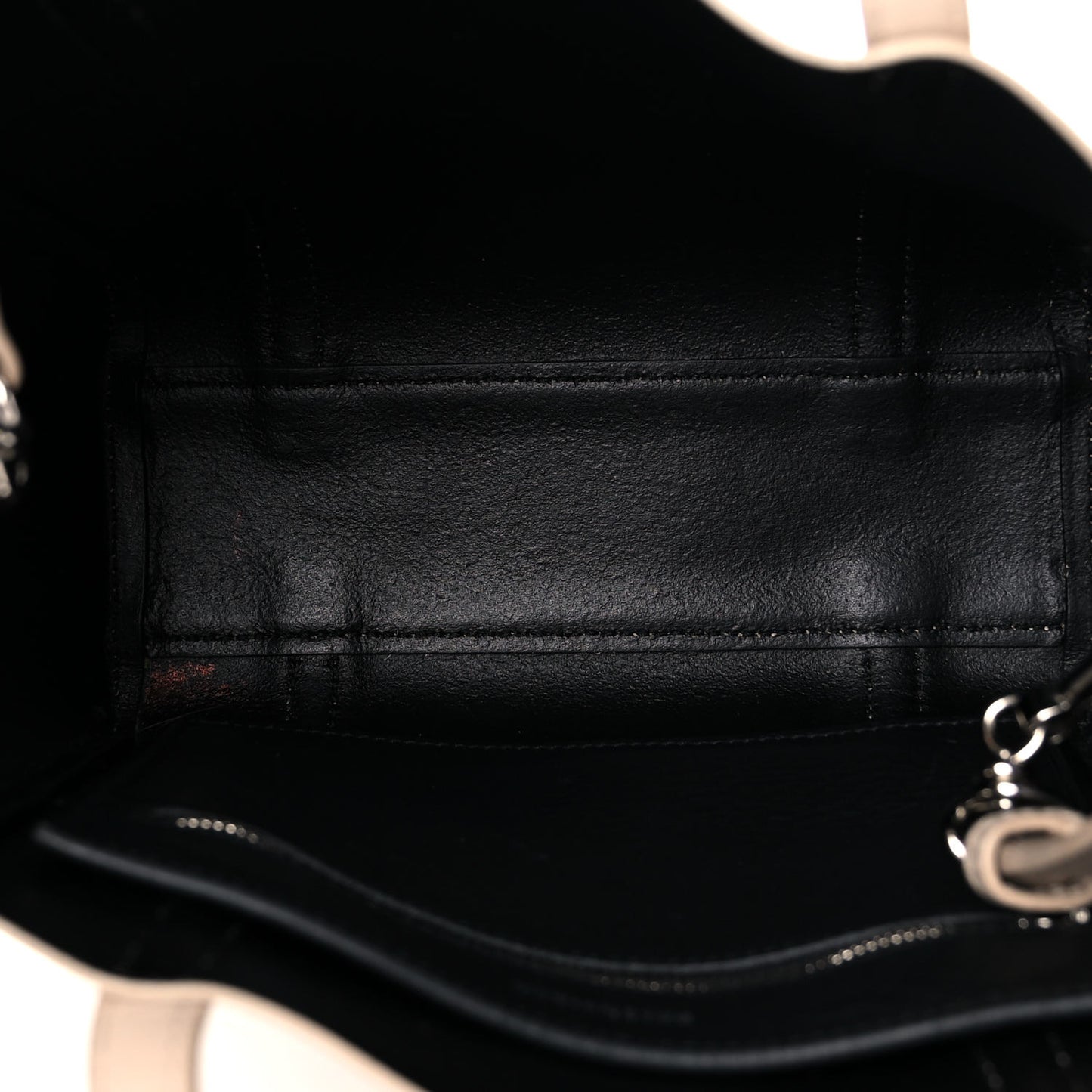 Smooth Calfskin Logo XXS Everyday Tote Light Beige Black