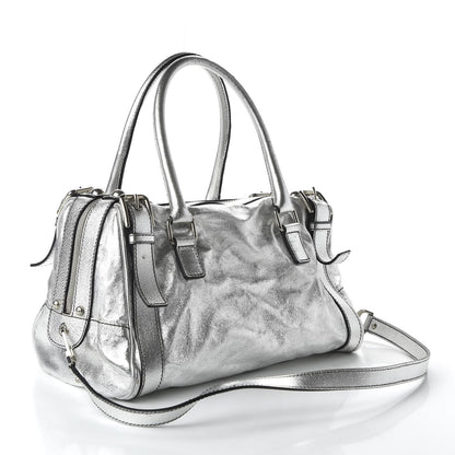 Dolce & Gabbana Metallic Calfskin Miss Easy Way Boston Bag Argento 4 of 12
