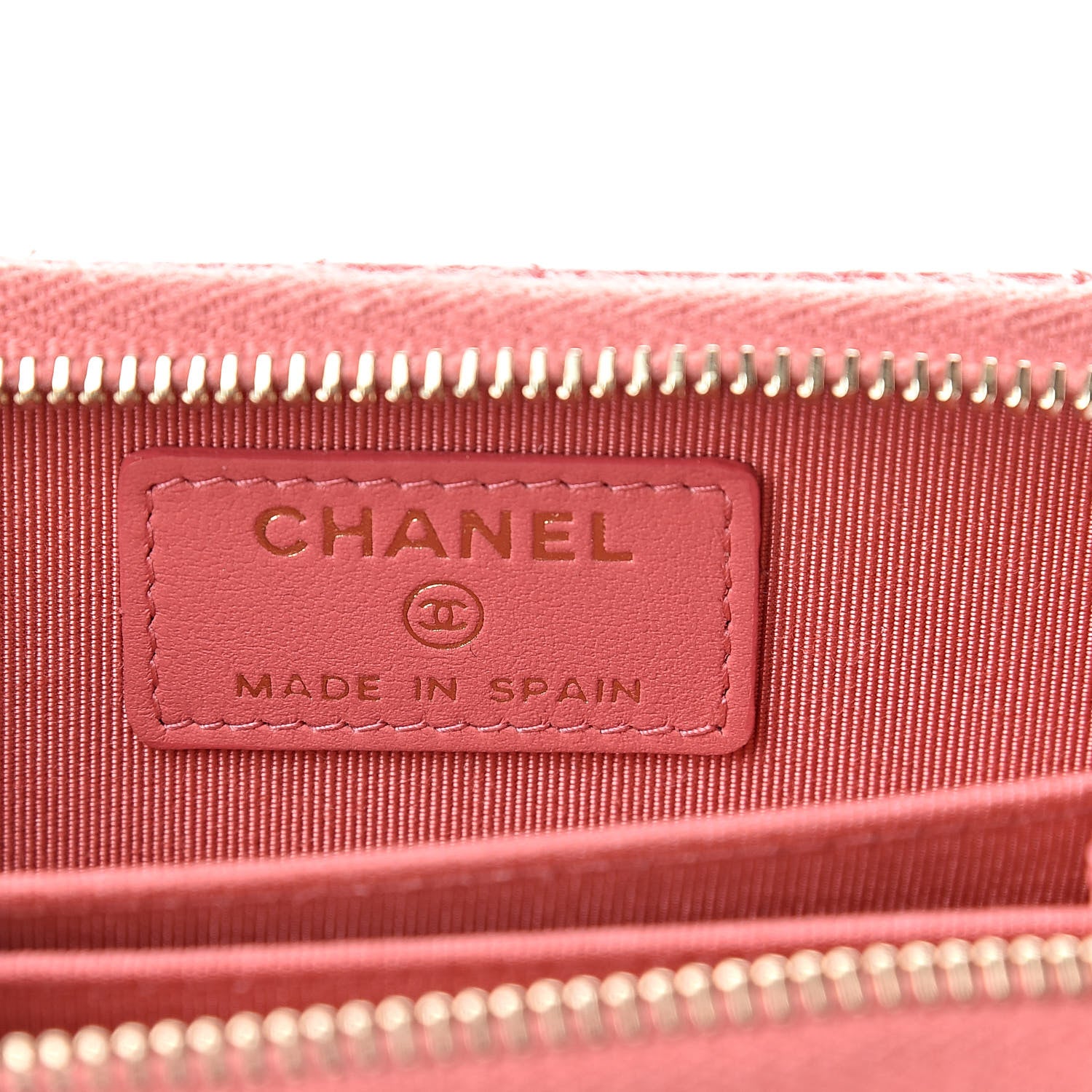 Chanel Caviar Quilted Zip Coin Purse Pink 6 of 9