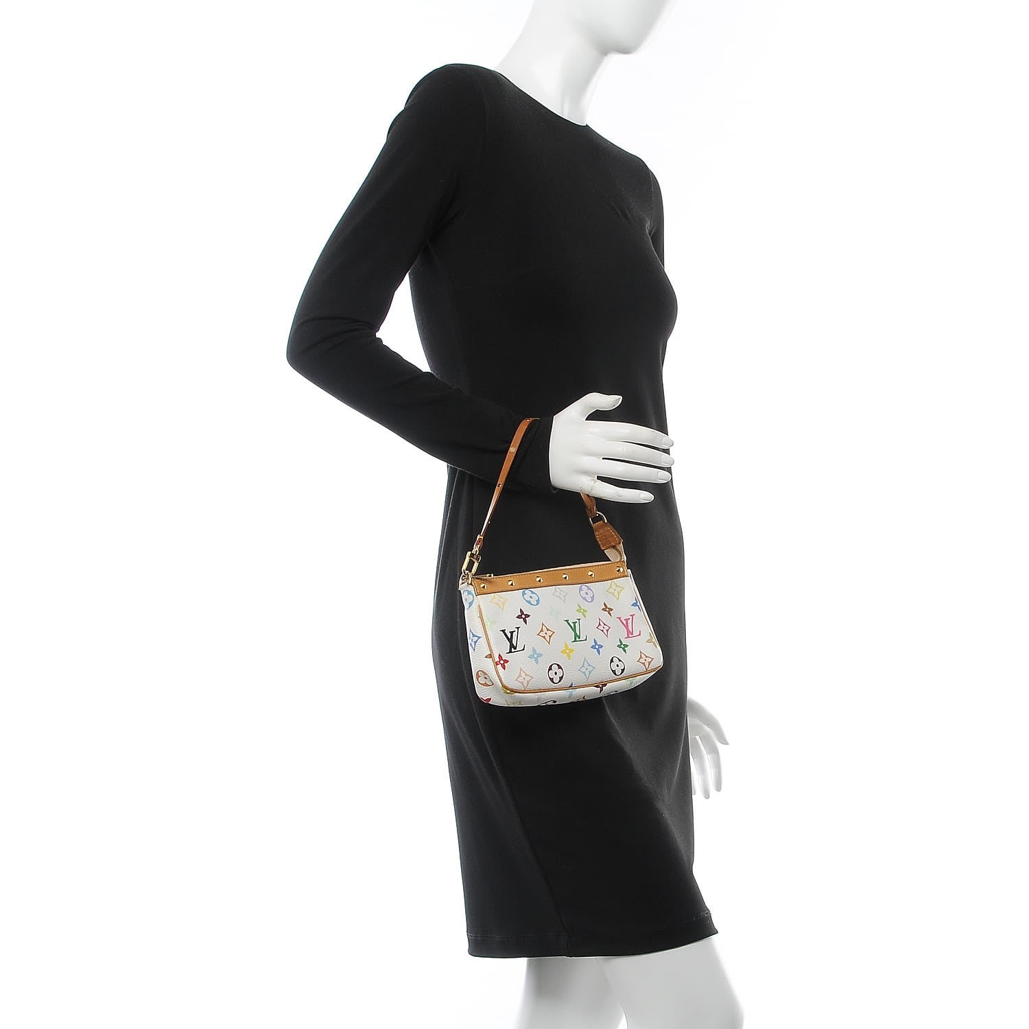 Louis Vuitton Monogram Multicolor Pochette Accessories White 2 of 11