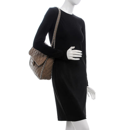 Chanel Washed Lambskin Quilted Maxi Chain Around Flap Taupe 2 of 7