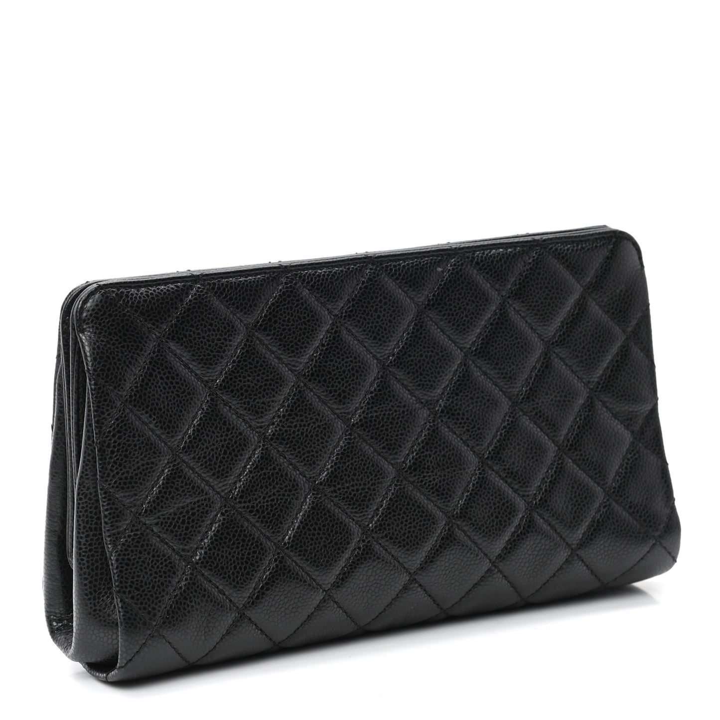 Caviar Quilted CC Clutch Black