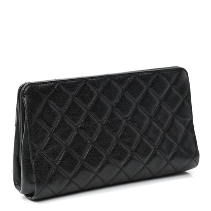 Chanel Caviar Quilted CC Clutch Black 3 of 8