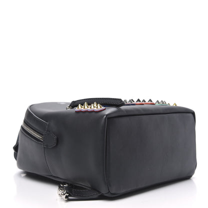 Fendi Vitello Century Fun Fair Metal Studded Mini Backpack Black Multicolor 3 of 9