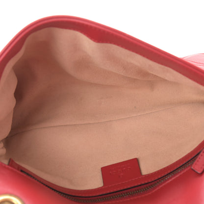 Gucci Calfskin Matelasse Small GG Marmont Shoulder Bag Hibiscus Red 5 of 12