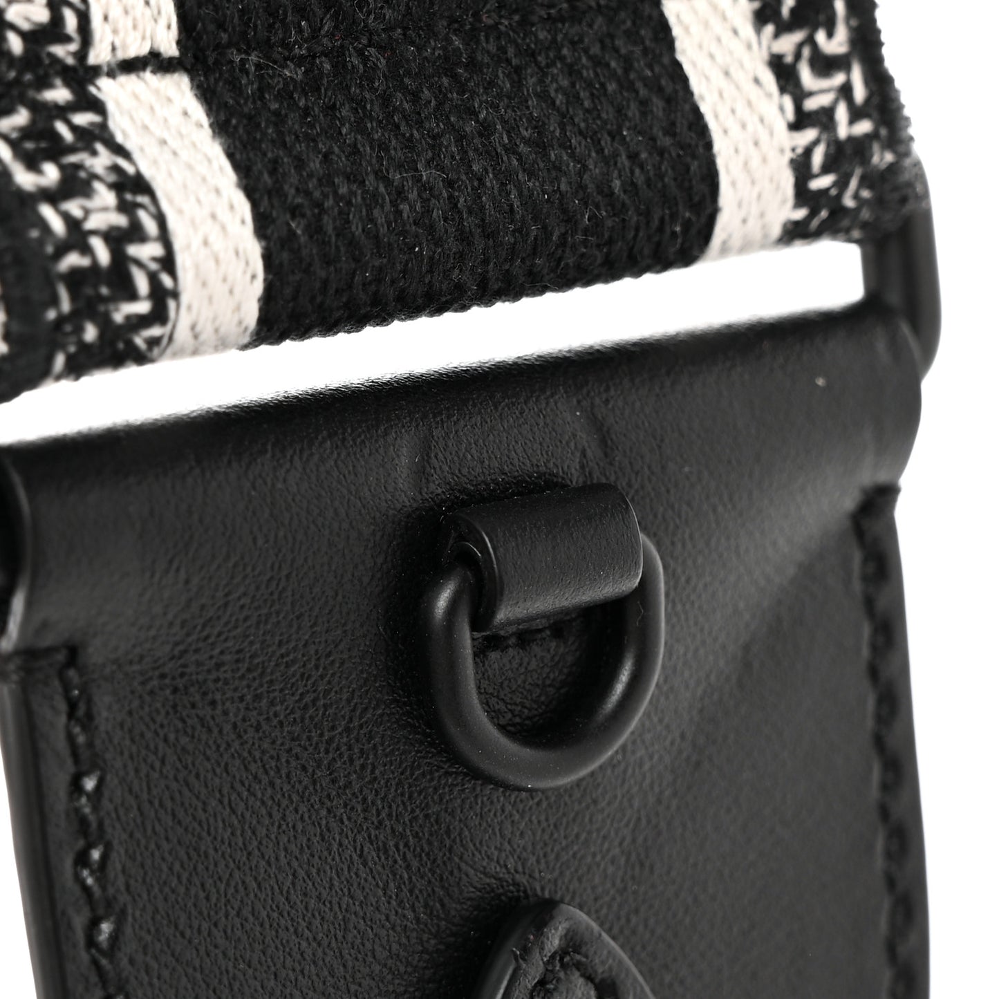 Canvas Embroidered Shoulder Strap Black Ultramatte