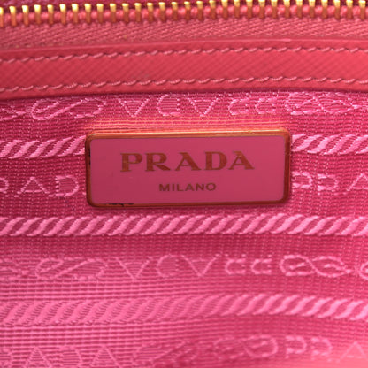 Prada Saffiano Vernice Mini Galleria Double Zip Tote Peonia 8 of 10