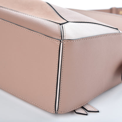 Loewe Calfskin Suede Small Puzzle Bag Blush 9 of 10