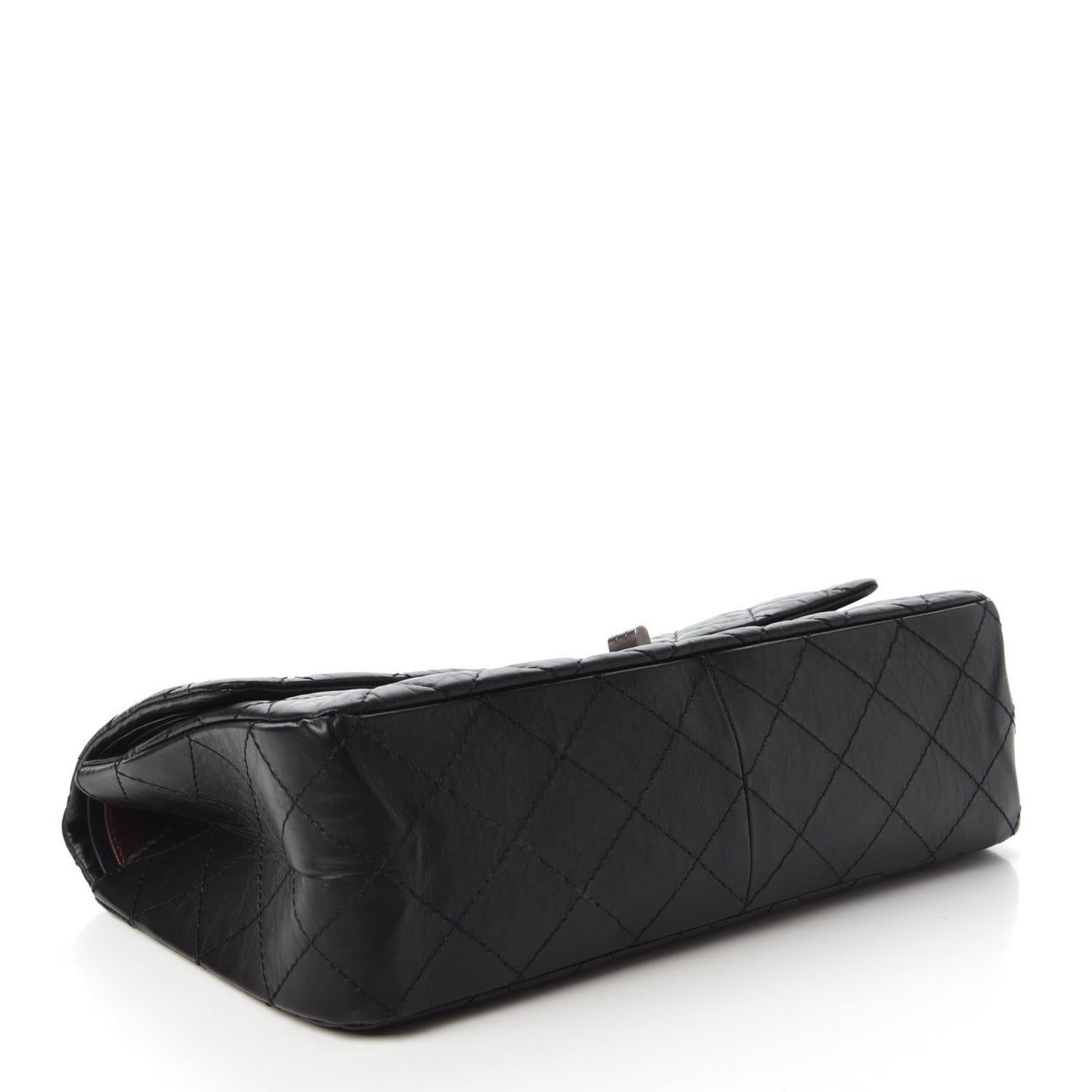 Aged Calfskin Quilted 2.55 Reissue 227 Flap Black