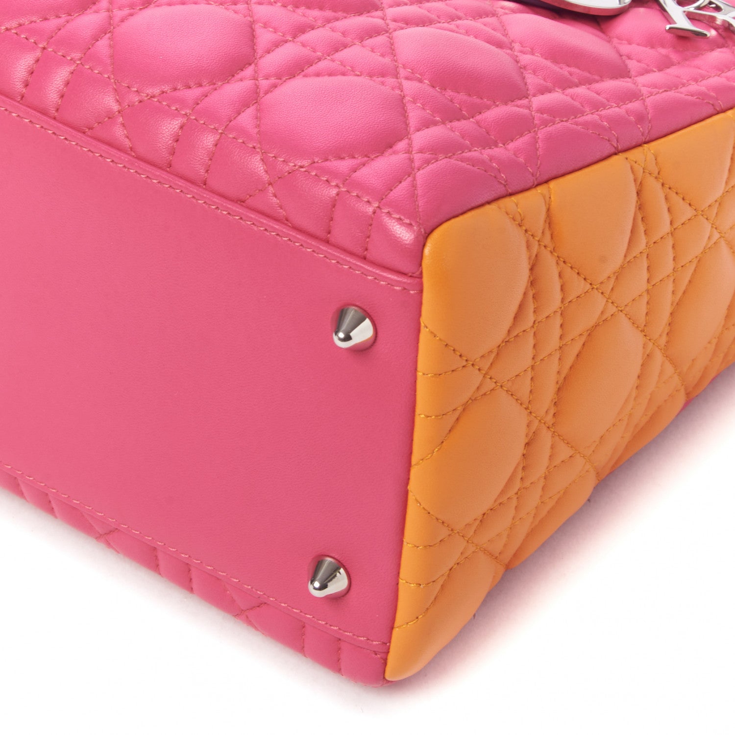 Christian Dior Lambskin Cannage Medium Tri-Color Lady Dior Pink 4 of 8
