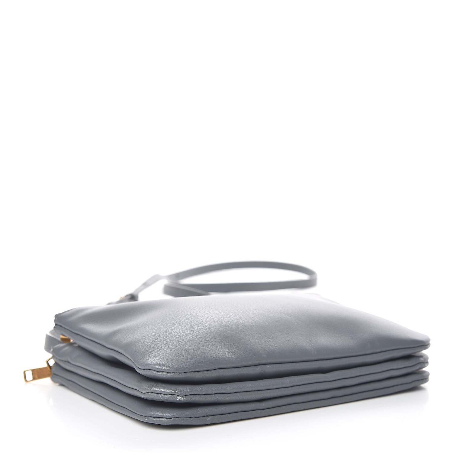 Celine Lambskin Small Trio Crossbody Bag Storm 4 of 13