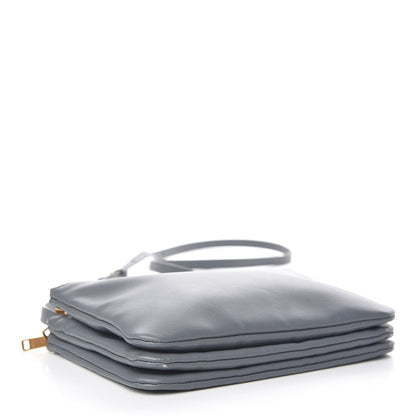 Celine Lambskin Small Trio Crossbody Bag Storm 4 of 13